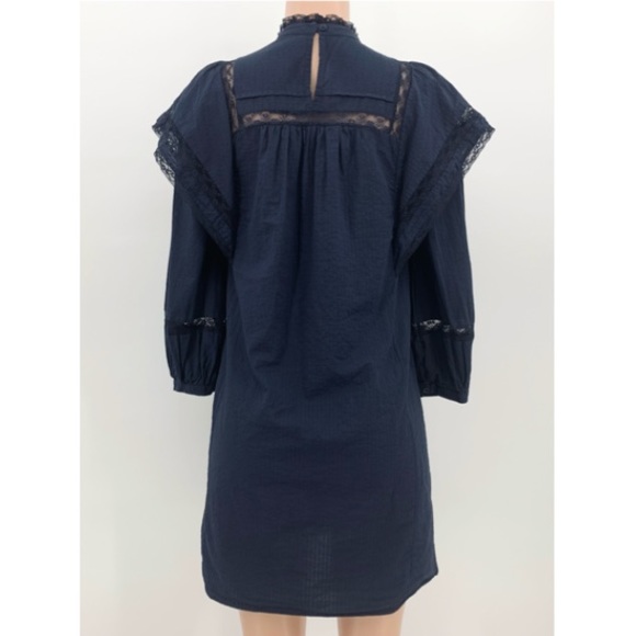 Anthropologie Maeve Navy Fleetwood Cotton Shift Dress - Picture 6 of 12